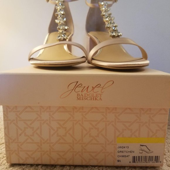 Jewel Badgley Mischka Gretchen Crystal Sandal 9.5 - Picture 5 of 9
